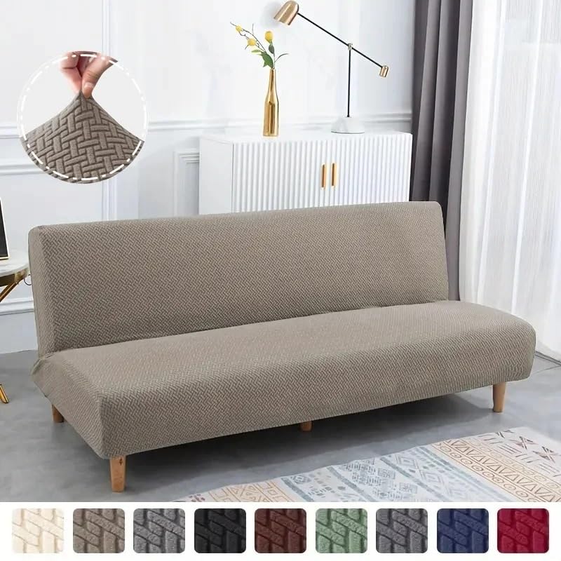 Copridivani Copridivano classici jacquard elastici senza braccioli Copridivani pieghevoli elasticizzato in tinta unita for soggiorno(A4 Coffee Cover,190-210cm L)
