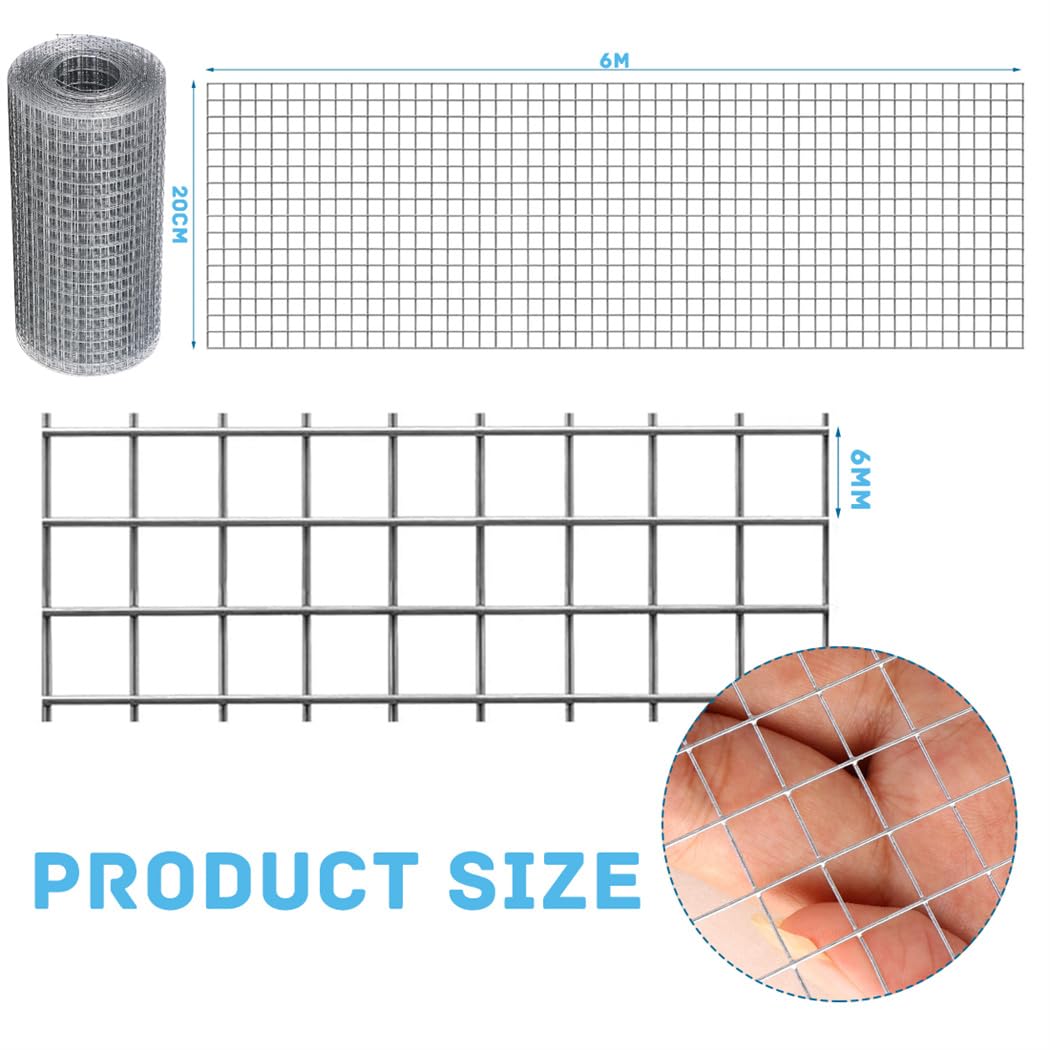 thumbnail: Verzinkt Draadgaas 6m X 20cm - Fijnmazig (9mm) Voor Knaagdiervering En Tuin