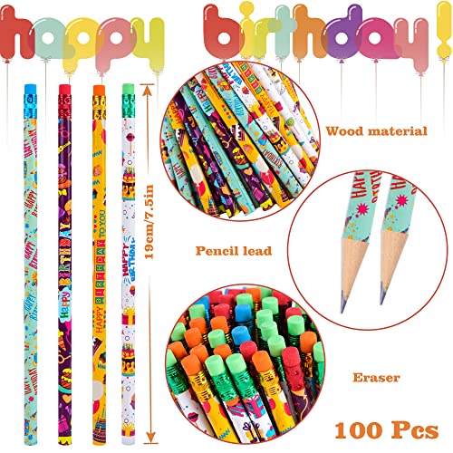 Set de 100 lápices de colores Happy Birthday para maestros miniatura 2