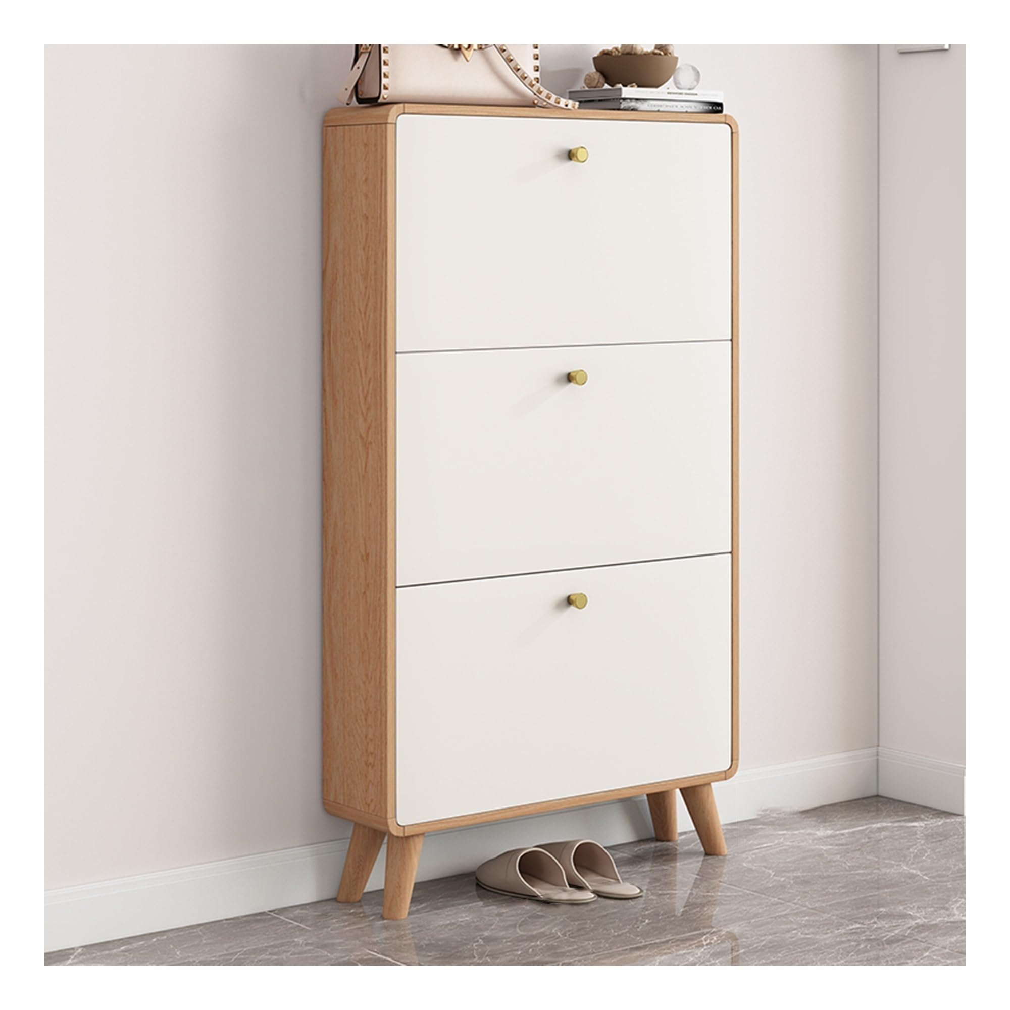 Meuble à chaussures compact pour optimiser le rangement du couloir