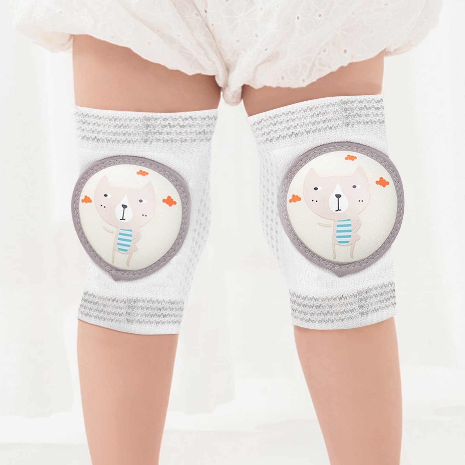 SONARIN Elásticas Rodilleras Bebe para Gatear,2 Pares Rodilleras para Gatear Transpirables Protectores de Rodilla Calentador de Piernas Bebé Suave para Niños Niñas 0-4 Años