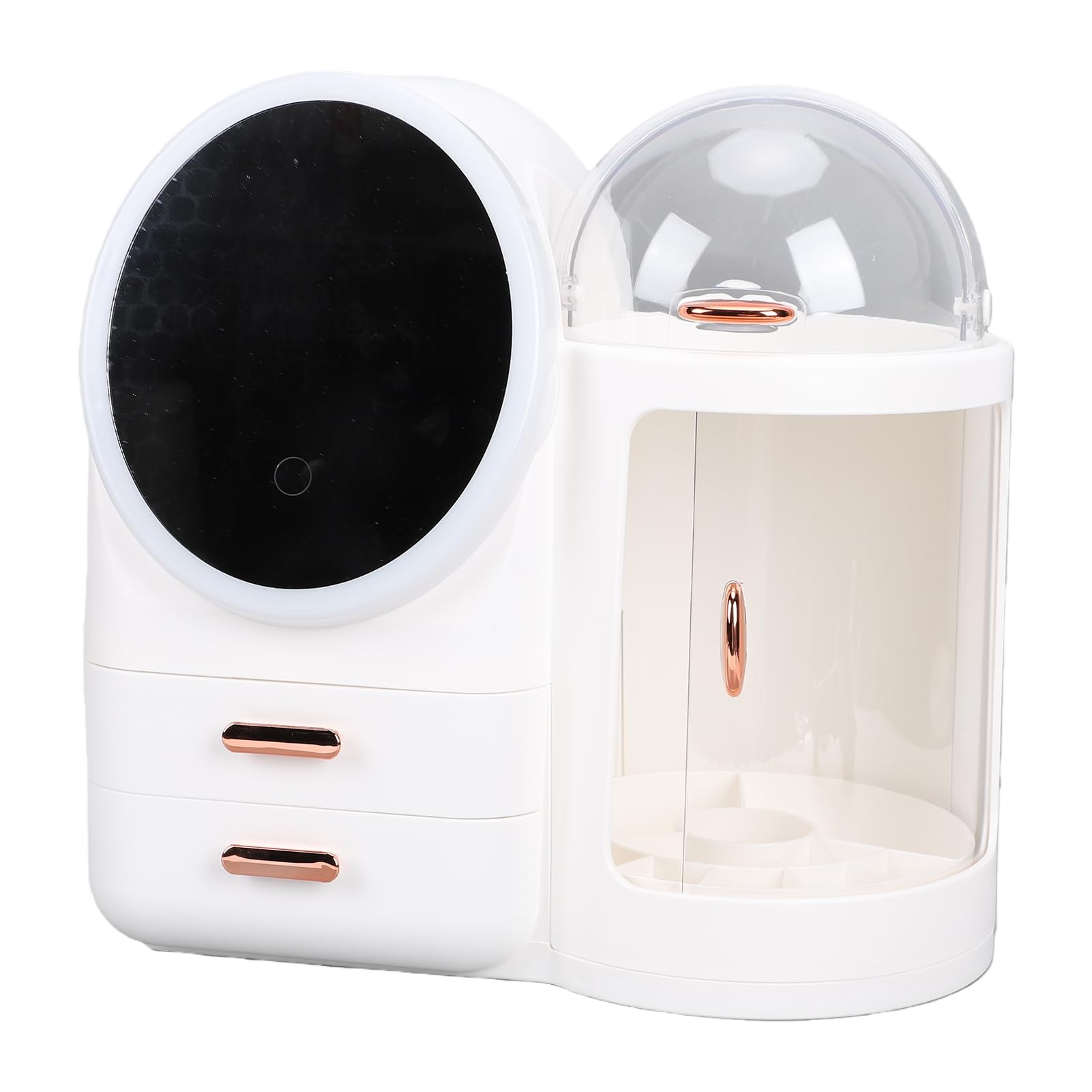 Sonew Organisateur de Maquillage avec Miroir LED, 3 Couleurs, Atténuable,