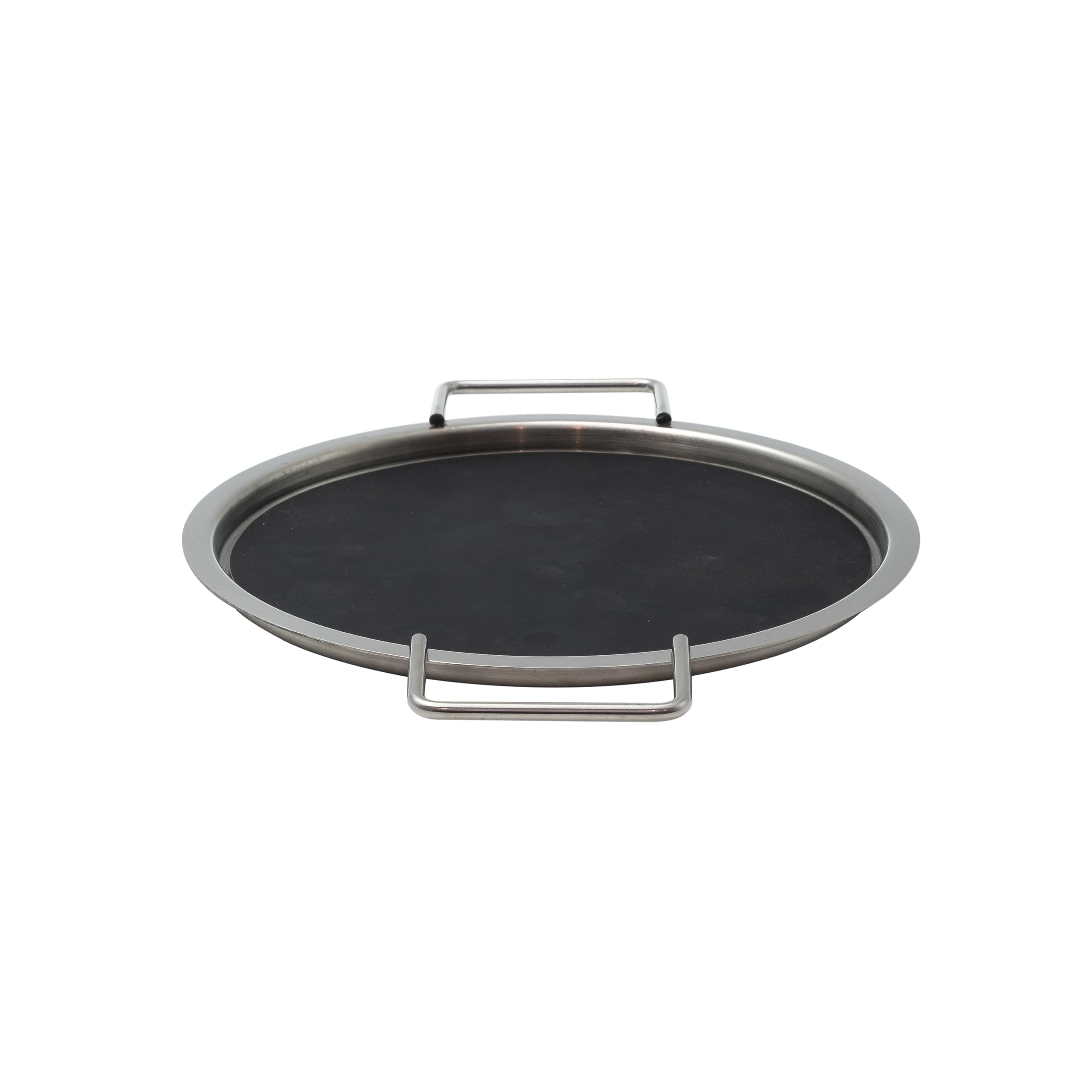 Eva Trio | Abgießdeckel 20 cm | Der Stahlteil des Deckels besteht aus 90 Prozent Post-Consumer-Recycling-Edelstahl | Black/Steel