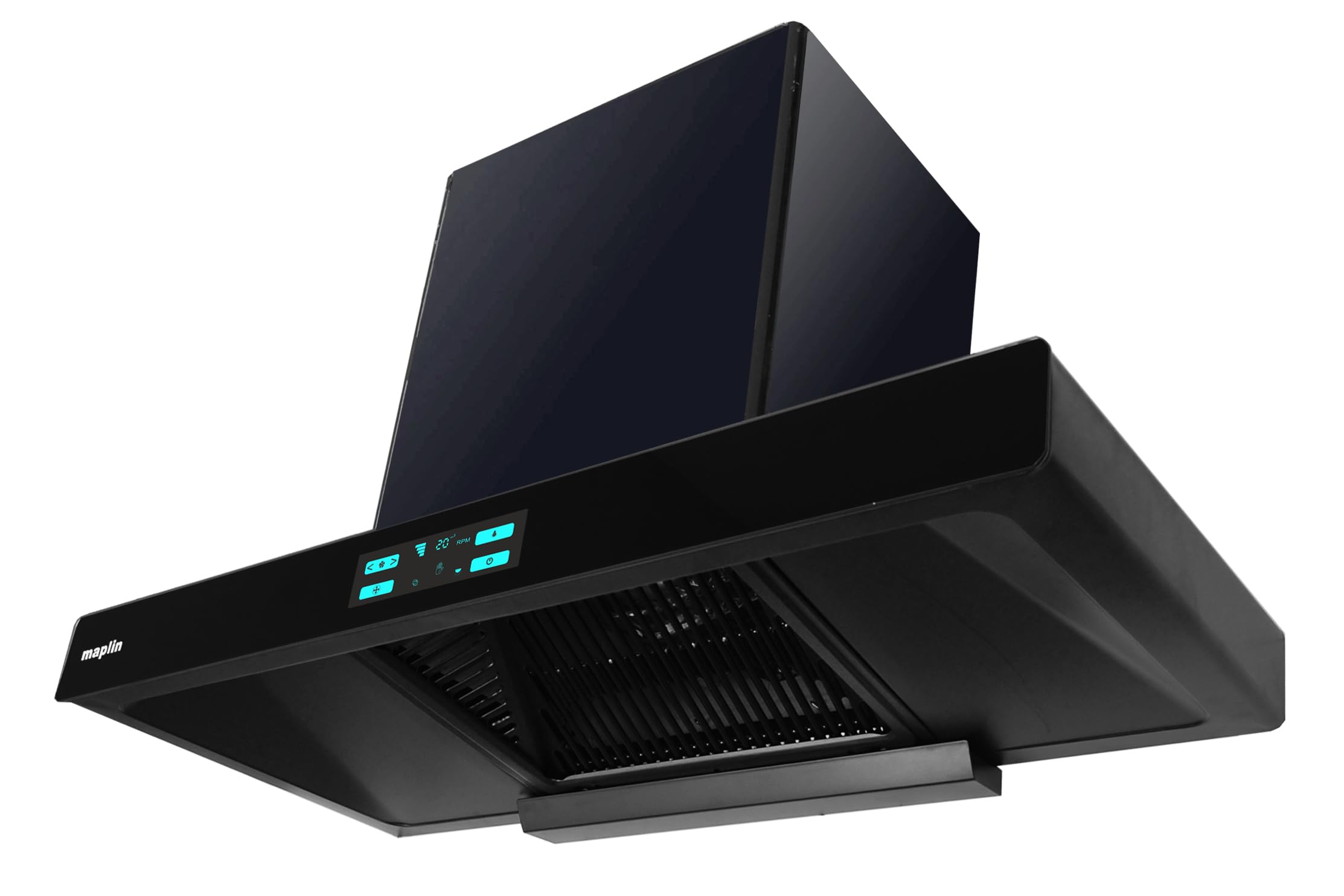 Brand Maplin Auto clean Kitchen Chimney Model T-01 BLACK With Auto Clean and New Colourful Touch Panel & Wave Sensor-image-46