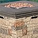 Christopher Knight Home | Crawford | Outdoor Square Propane Fire Pit with Stone