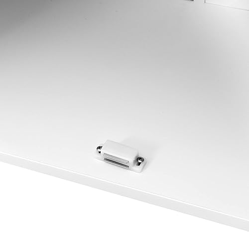 Miniatura 6 de NewCosmos Armario de almacenamiento para suelo de baño con estante ajustable de doble puerta color blanco