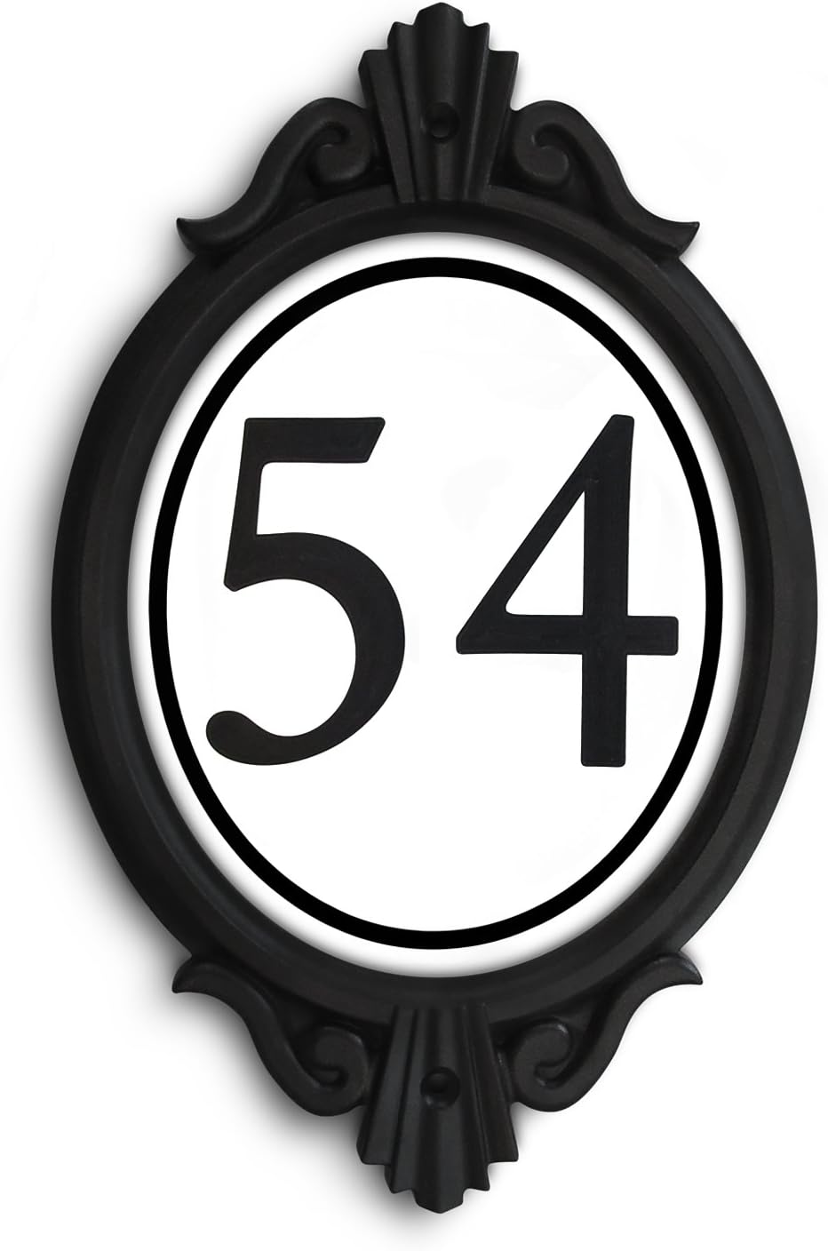 Bеѕt Dеаl 🛒 Sight Lights Customized Engraved Address Signs, Black Frame, White Background - Black Numbers, Roman Frame Style, Numbers & Street Name Bеѕt Dеаl 🛒 Sight Lights Customized Engraved Address Signs, Black Frame, White Background - Black Numbers, Roman Frame Style, Numbers & Street Name