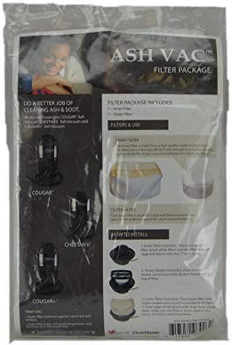 2F22 Love-Less Ash Company Filter, Kit Ash Vac Cheetah II Cougar MU305/MU405