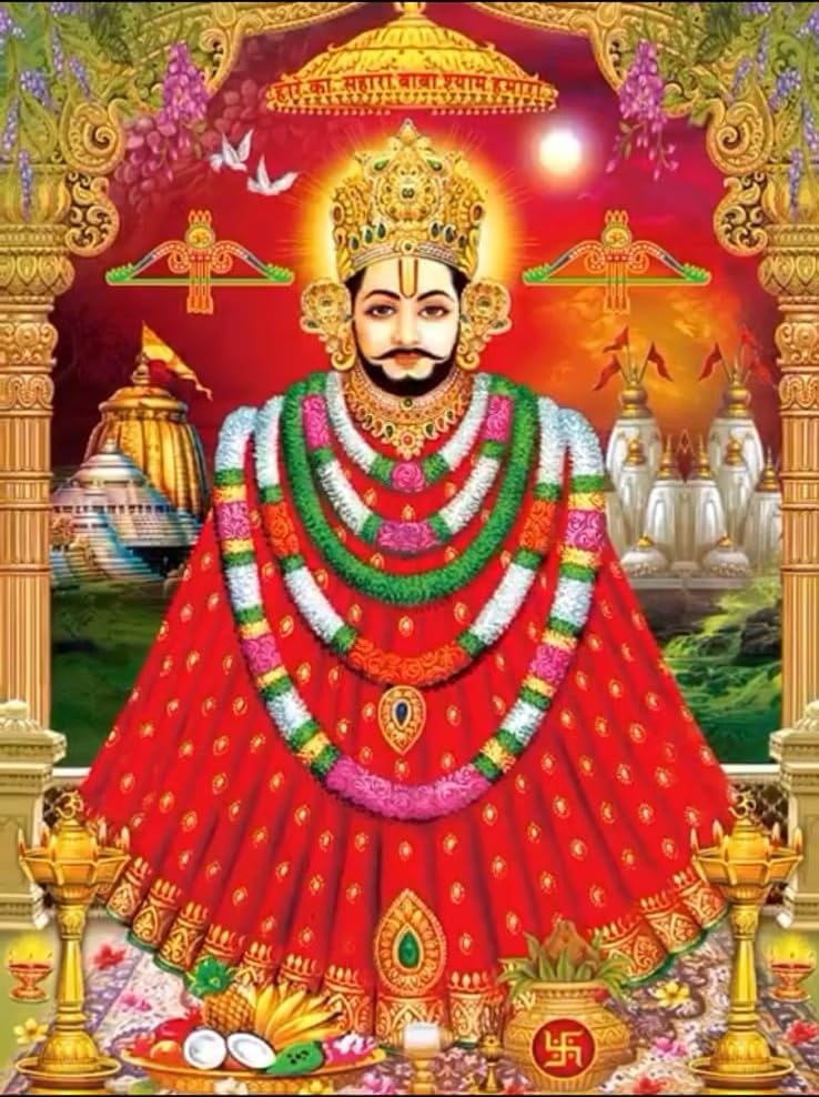 Image of Suninow Big Size 5D Photos of God and Goddess with white frame (12 x 16 inch) (shyam baba 1)