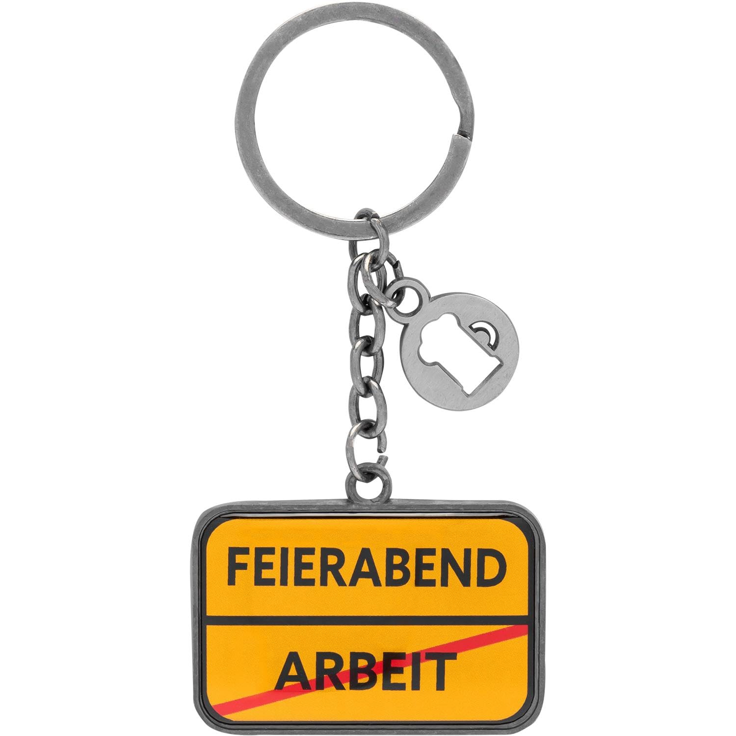 GRUSS & CO Keyring with German Text Feierabend [German Language]