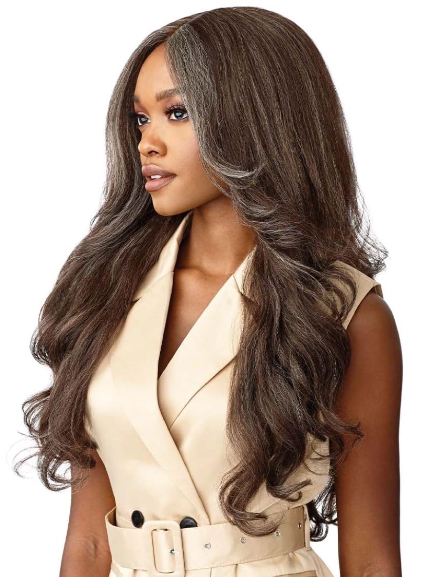 Outre Soft & Natural Synthetic Lace Front Wig - NEESHA 208 (HTSLBRN)