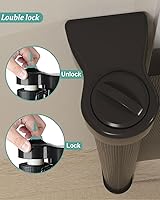 Vista 5 de Puertas de bebé retráctiles de 59 pulgadas, puerta retráctil de 34 pulgadas de alto con diseño de tira reforzada para evitar que los bebés se