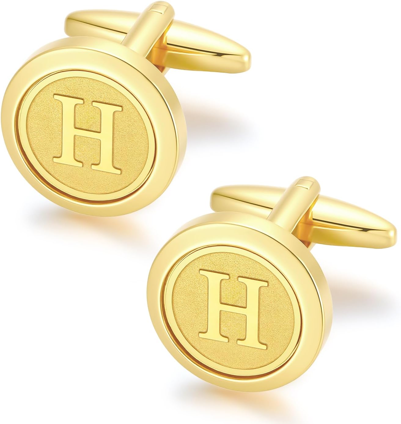 GWD Initial Cufflinks for Men Classic Cuff links Mens Letter Shirts CuffLinks Wedding Gift