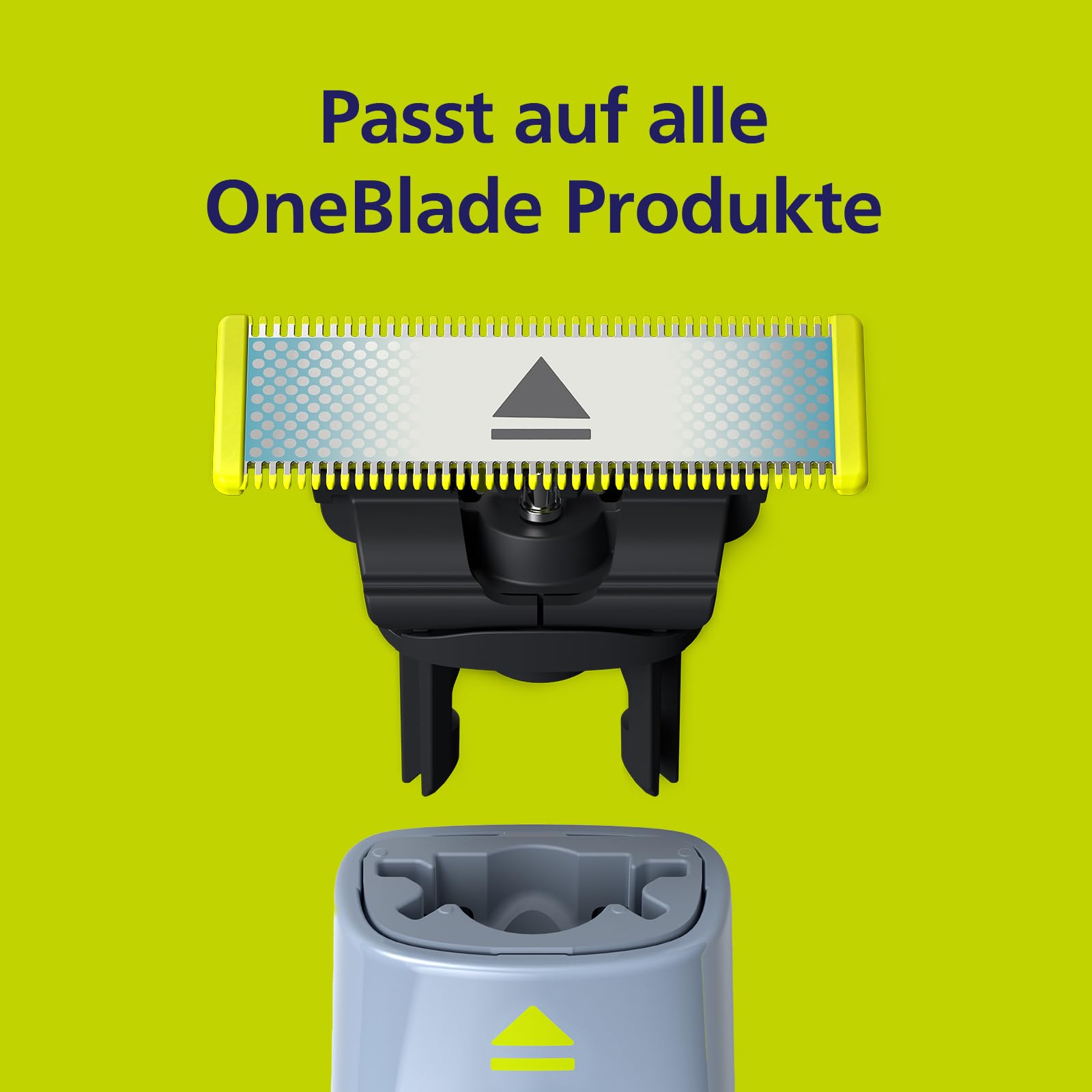 Philips OneBlade First Shave Klingen, passend für alle OneBlade und OneBlade Pro Modelle, für besonders empfindliche Haut im Gesicht, original von Philips, 2er-Pack (Modell QP225/50)