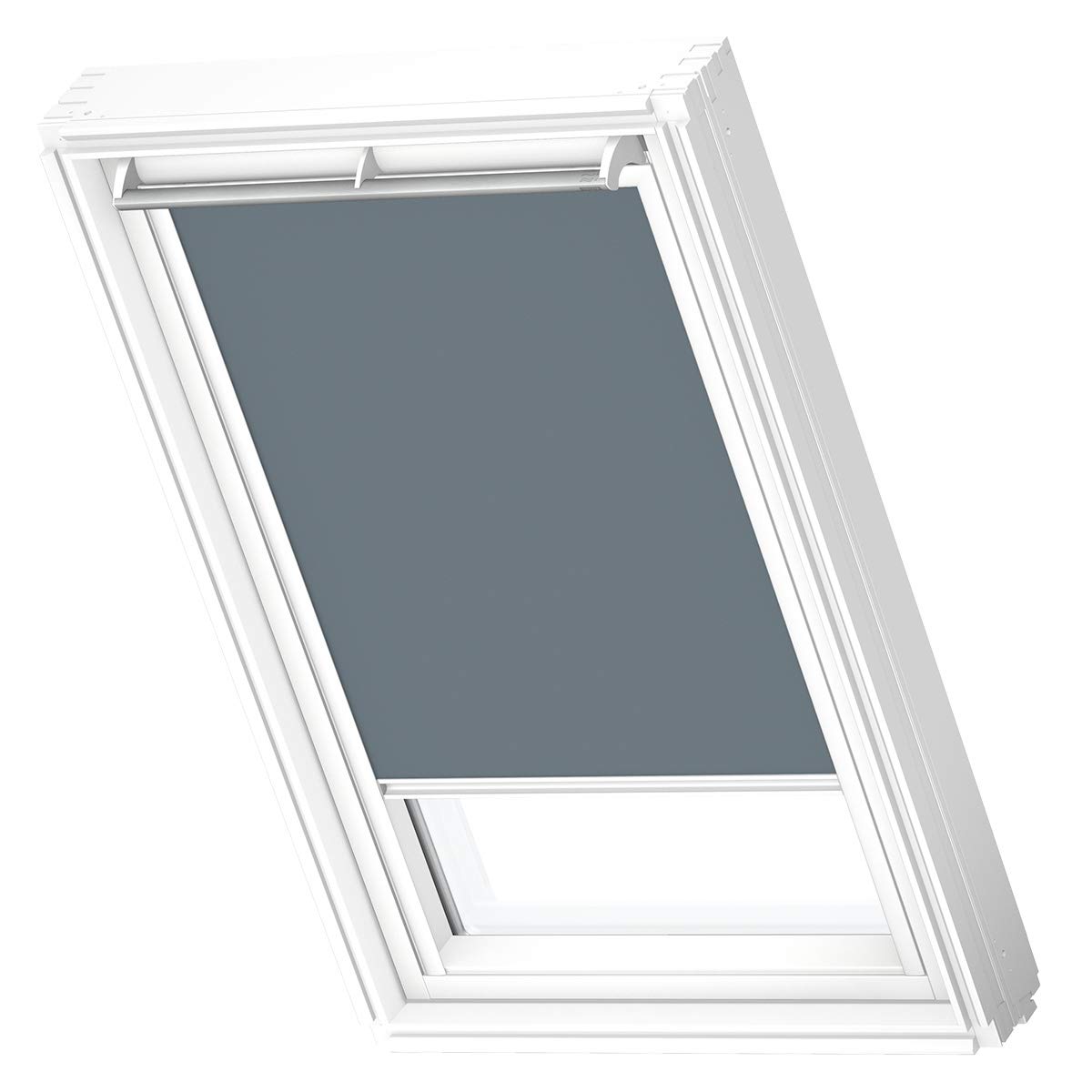 VELUX Original Roof Window Blackout Blind for SK06, Dark Petrol, with White Guide Rail