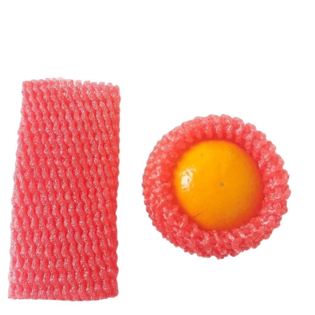 Fruit netting Foam Net Mesh Protective Sleeves 140 Pcs Garden Multicolor 12x7cm 14x7cm(Red,12x7cm)