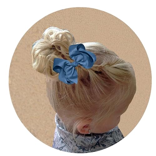 Miniatura 3 de WD2U - Arco de pelo de grogrén para niñas, 4 x 3 pulgadas, tamaño medio, clip de cocodrilo, color verde menta