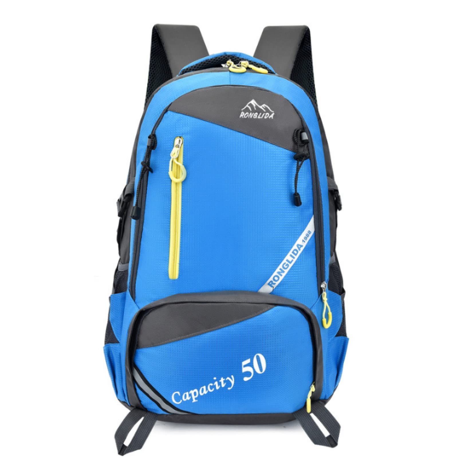 Zaino unisex da 50 litri Borsa sportiva da escursionismo all'aperto Zaino in nylon Alpinismo Zaino da campeggio