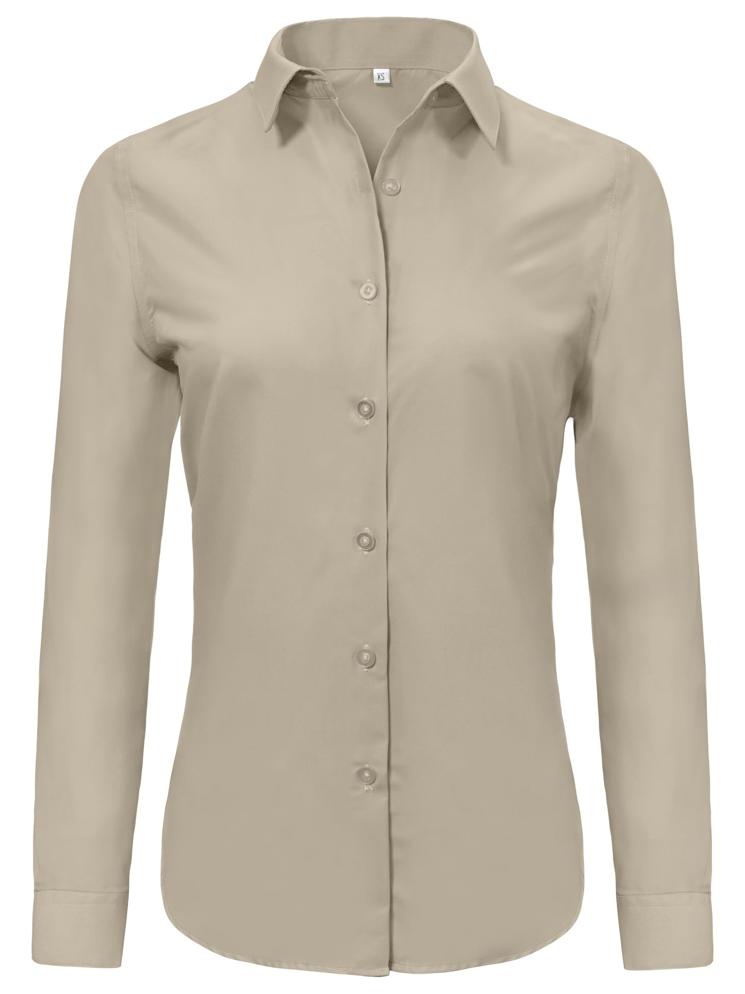 Ruisin Super Soft Wrinkle Free Button Down Shirts for Women Solid Long Sleeve Striped Formal Work Dress Blouses Tops