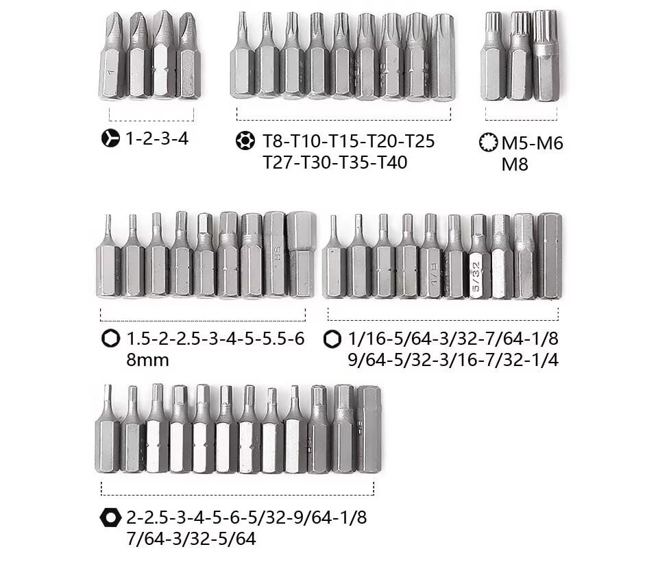 Set de 100 Piezas Destornilladores y Llaves Hexagonales miniatura 6