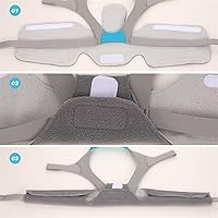 Vista 3 de CPAP - Almohadilla para el cuello, cubierta de correa de forro polar, cubierta de correa de máscara CPAP, universal, reutilizable, para cara completa