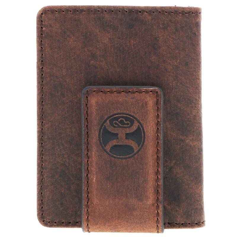 HOOey Bi-Fold Leather Men's Wallet (Cash - Tan/Turquoise/Brown)3