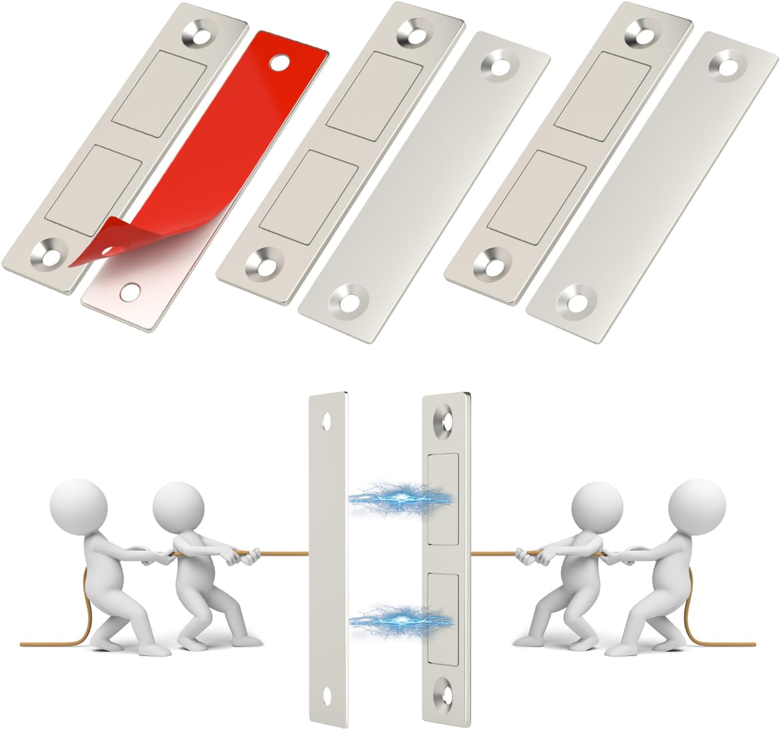 Cabinet Magnetic Catch Jiayi 4 Pack Ultra Thin Cabinet Door Magnetic ...