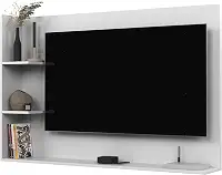 Painel Para TV 50 Polegadas Sala/Quarto Nicho Prateleira Berlim (Branco)