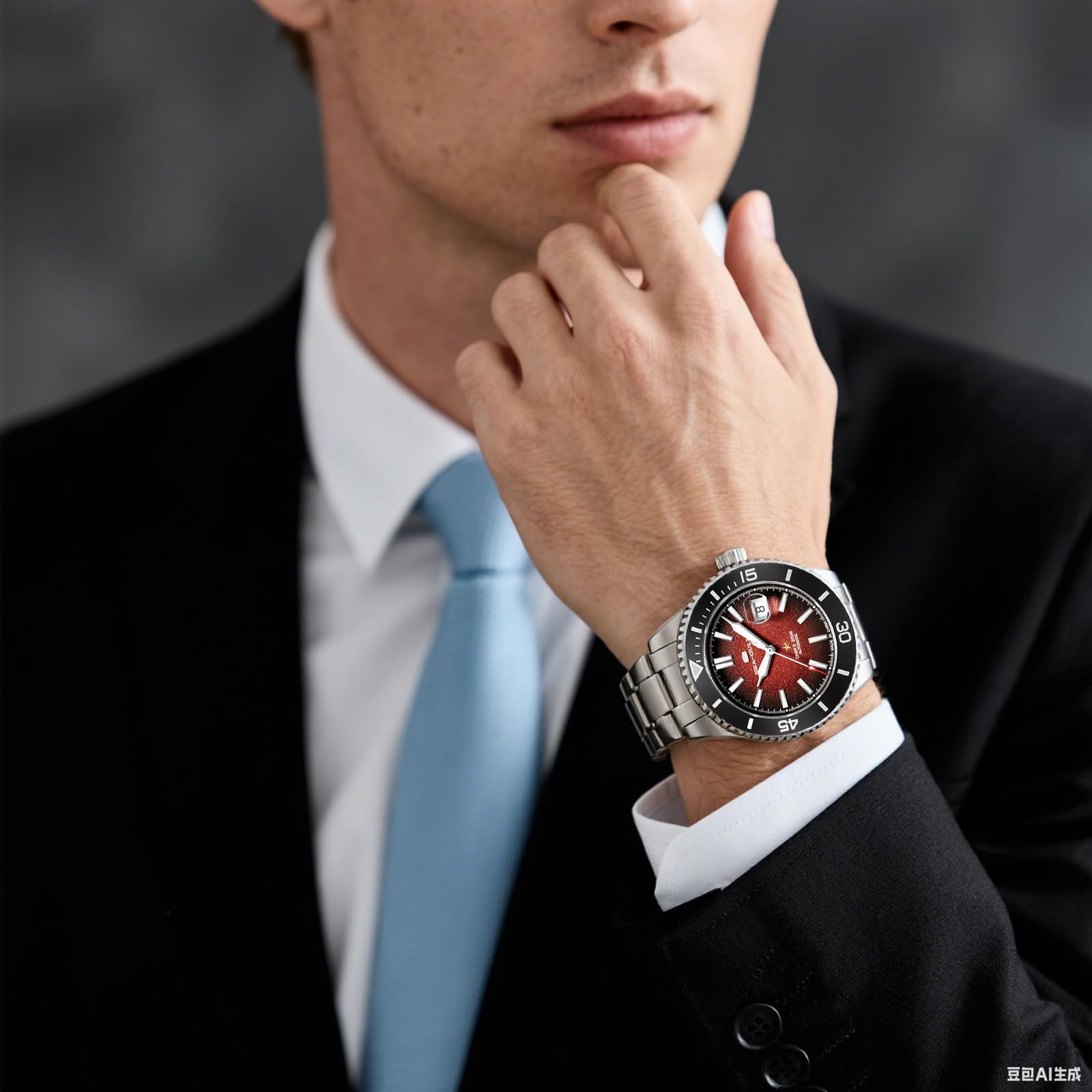 SEA-GULL Seagull 816.523 - Reloj automático para hombre, correa de acero inoxidable, resistente al agua, mecánico, con calendario, luminoso, para negocios, casual, buceo, para hombre