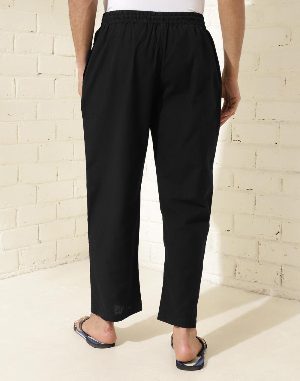 Fabindia Black Cotton Woven Pyjama