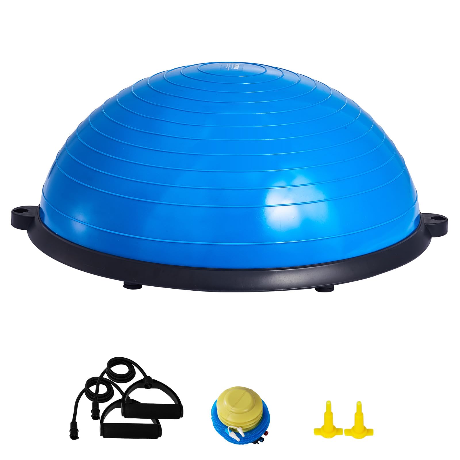 VEVOR Entrenador de Pelota de Medio Ejercicio, 620 x 215 mm, 300 kg, con Bandas de Resistencia y Bomba de Pie
