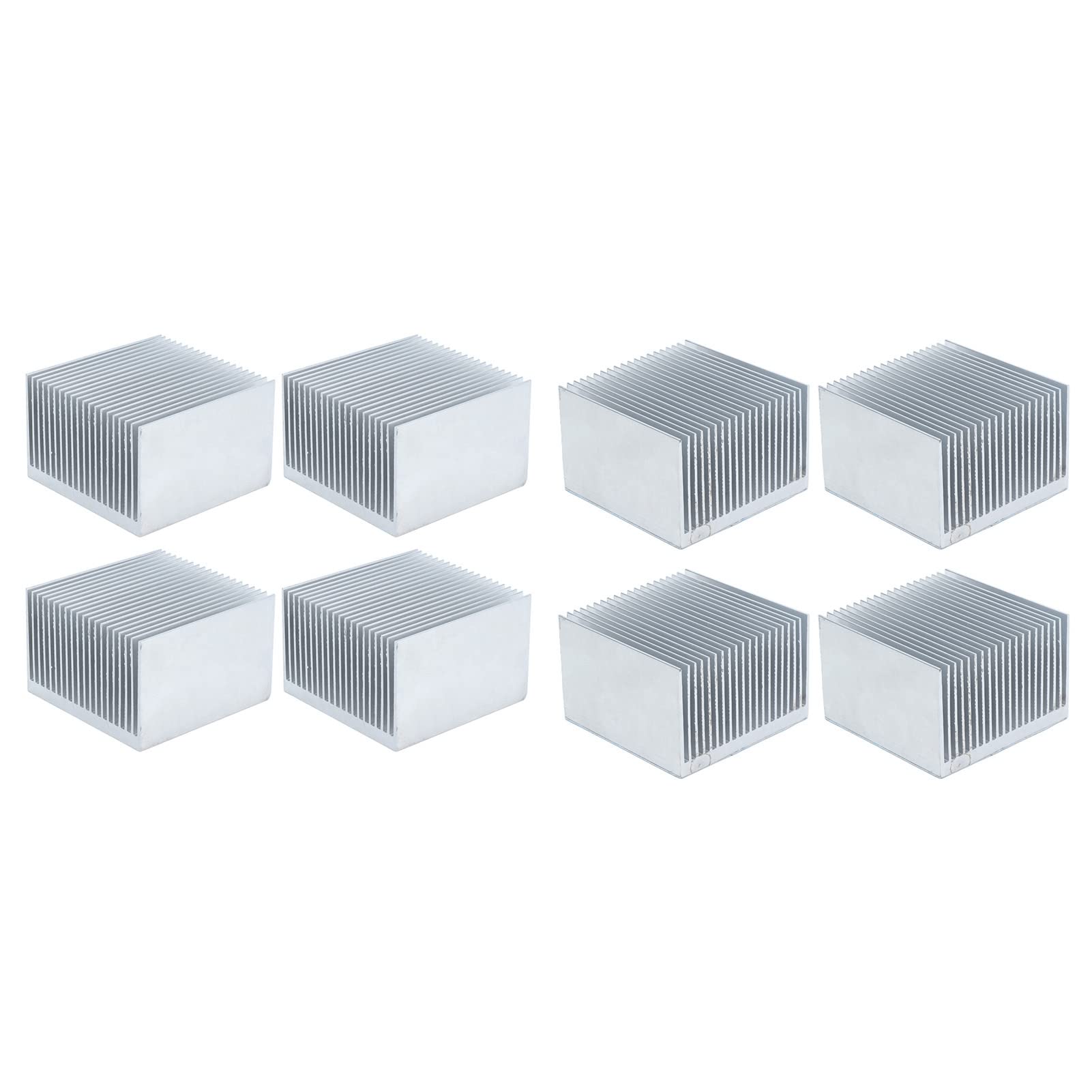 Tissting Dissipatori di Calore, Kit Raffreddamento ad Alta Efficienza 60x60x39mm in Alluminio, Confezione da 4 Pezzi per Stampanti 3D, LED e Computer