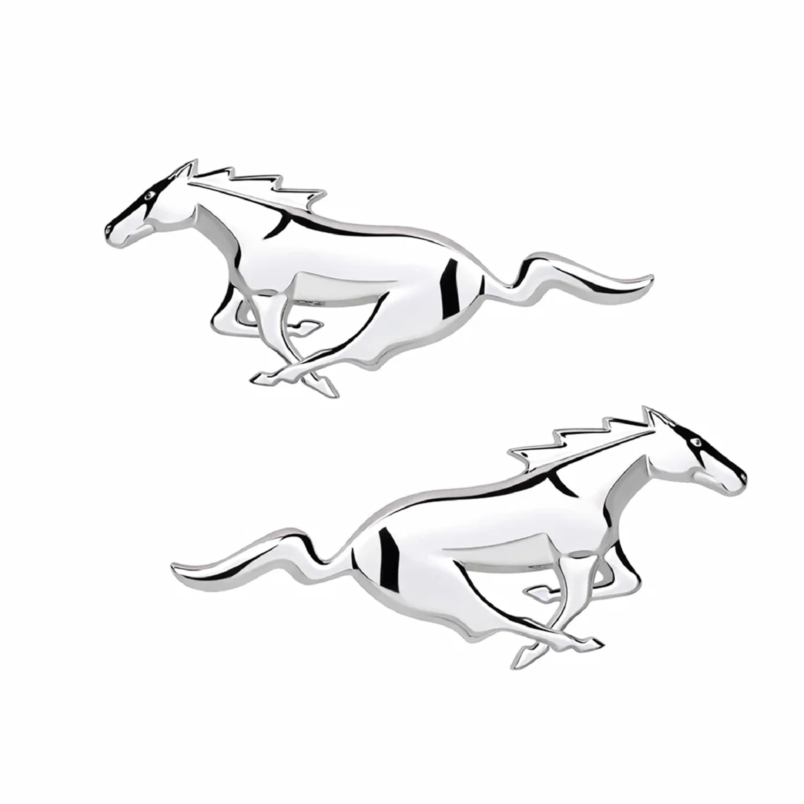 Horse 3D Metal Sticker for Brezza 2026 Year Onwards All Models of Suzukii Car Horse Side Emblem/Logo Badges for All Cars & Bikes (Set of 2, Silver)-picture-20
