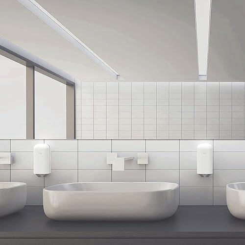 Miniatura 7 de WELKIN Dispensador de jabón para montaje en pared, dispensador manual de jabón líquido de 16.9 oz/16.9 fl oz montado en la pared para baño, hogar,