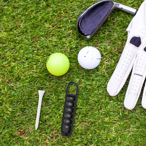 Lyreh Golf Tee Höhenversteller, 6-Fach Verstellbar Präzisionseinstellung aus Kunststoff Höhenversteller für Golf-Tees für Gleichmäßige Schwünge (Schwarz, Weiß)
