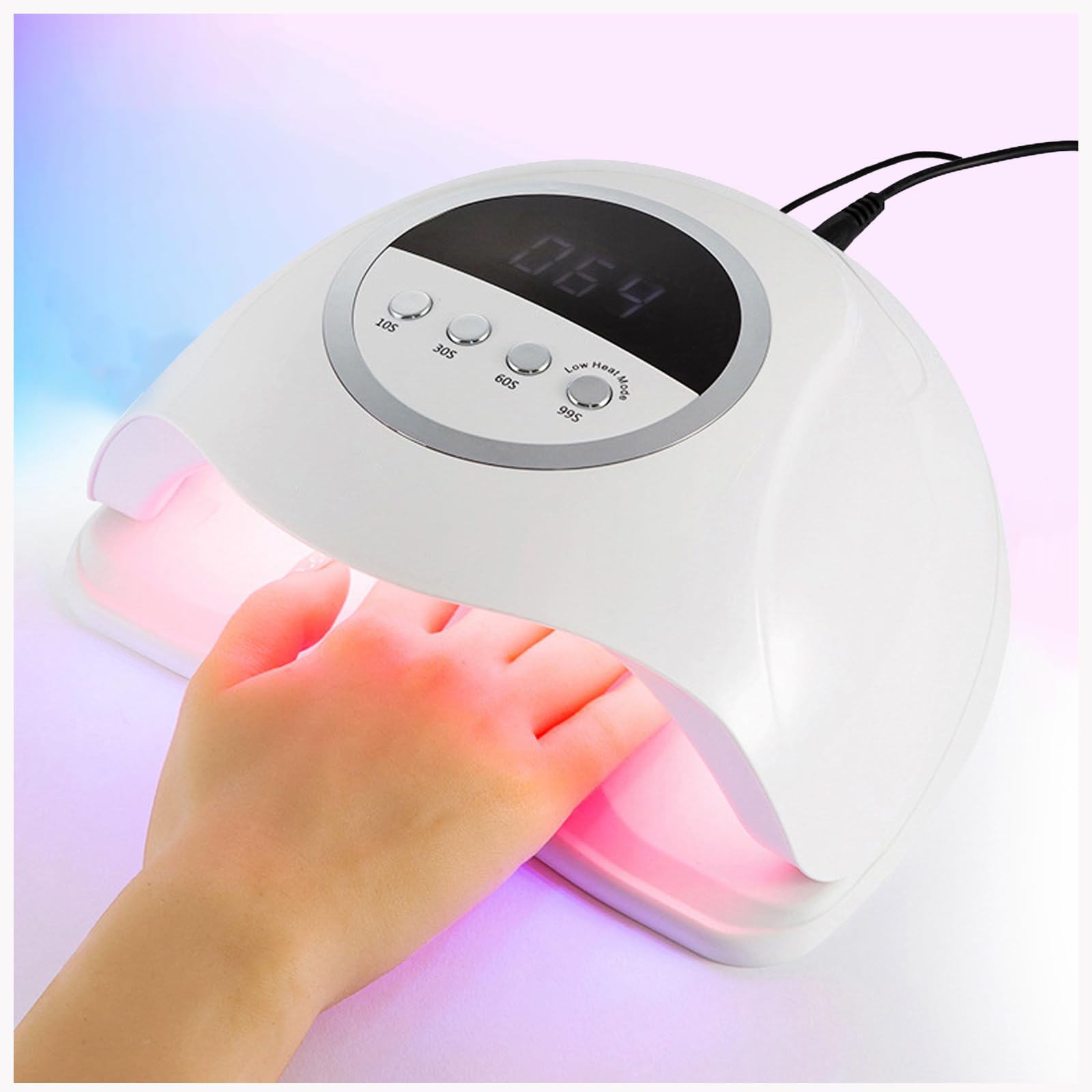 Sèche-ongles LED UV portable 320W anti-bavure pour vernis gel permanent