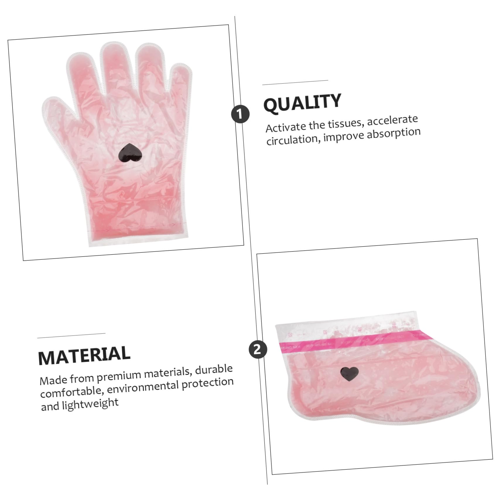 Healeved 2 Pares Guantes De De Cera Calcetines De Cera De Parafina Manopla Aislada Para El Cuidado De La Cera Cubierta De Cera De Manos De Belleza Spa Rojo Cosmético Cera Parafina