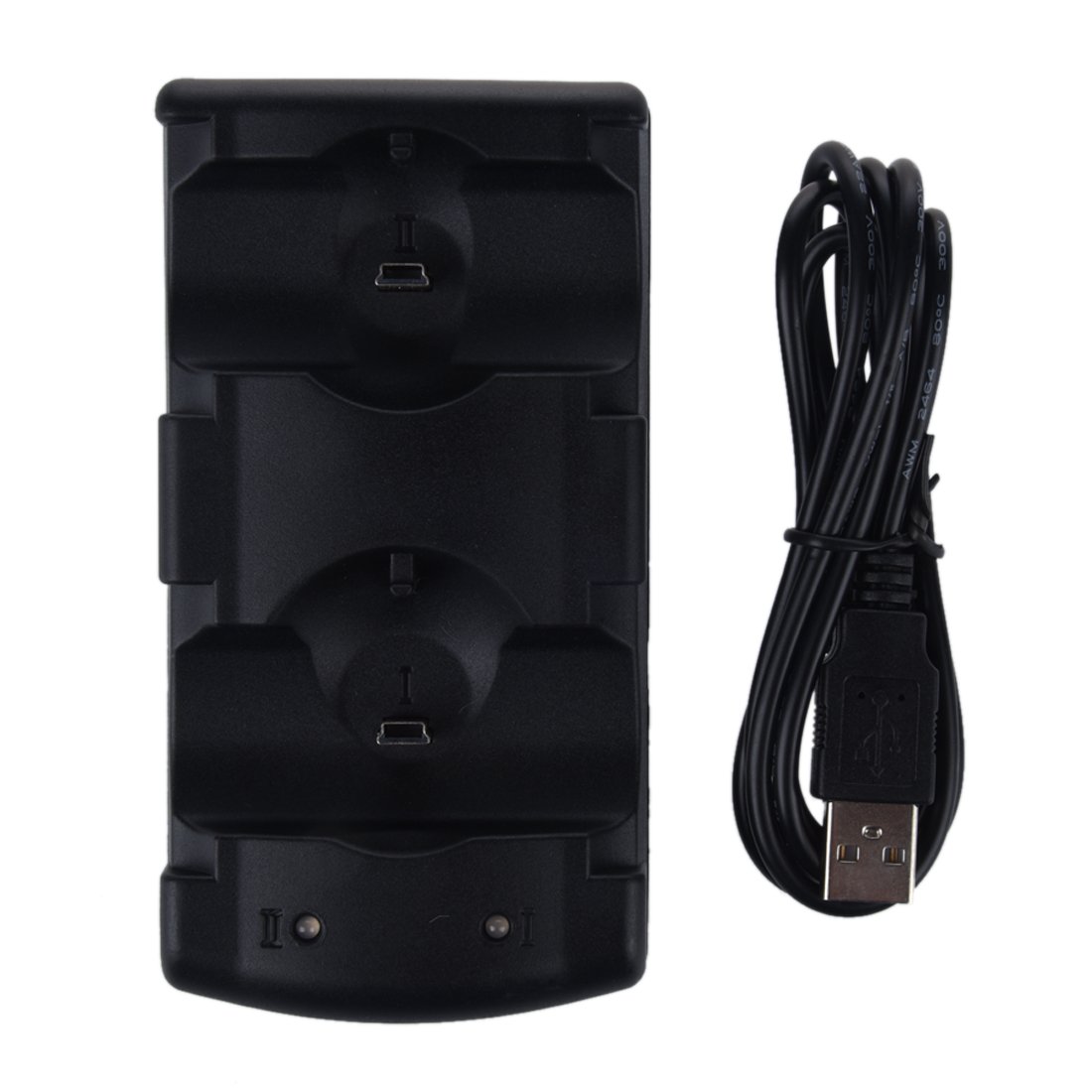 Tlilyy Cargador 2en1 USB Charge Double Deck para Controlador inalambrico de PS3 Mover