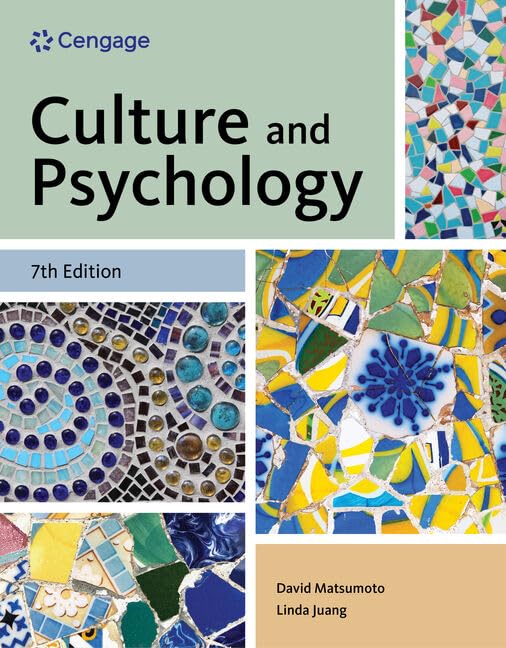 Culture and Psychology      7th Edition