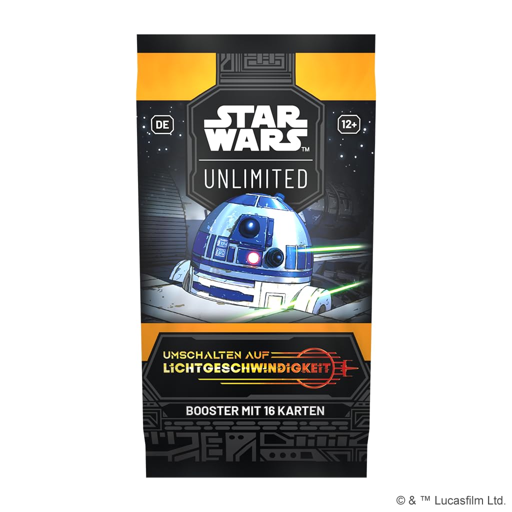 Star Wars Unlimited - Umschalten auf Lichtgeschwindigkeit - Booster Display Box (24 Booster Packs pro Display) - Deutsch - mit LMS Trading Grußkarte