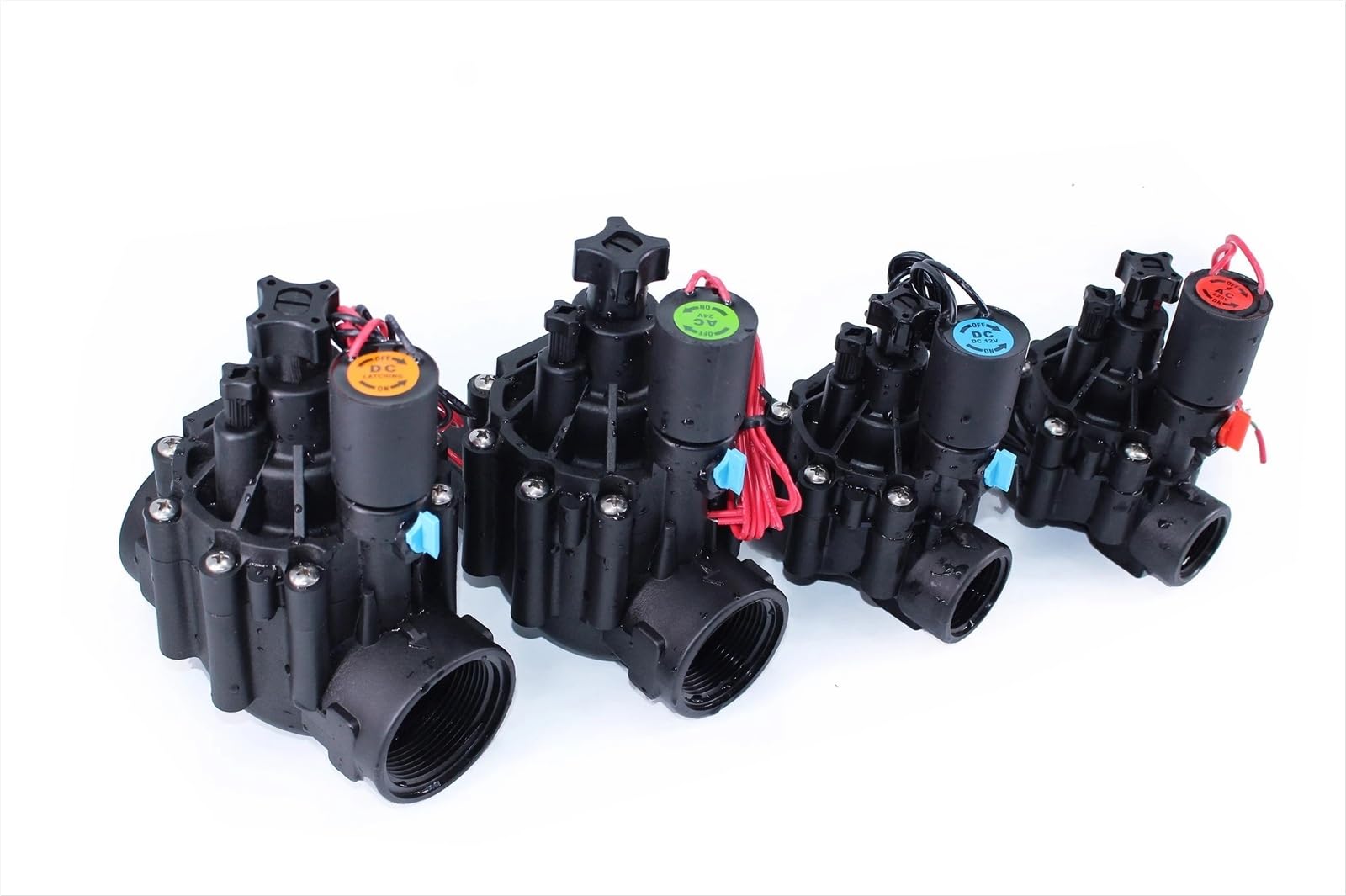 Elettrovalvola in nylon normalmente chiusa AC220V DC12V 24V DN15/20/25/32/40 1/2" 3/4" 1" for irrigazione di giardini agricoli e paesaggistici(2-1/2",AC220V)
