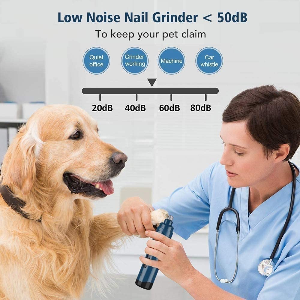 Cableadora de Clavos para Perros Clippers-Professional 2-Speed ​​Pet Pet Trimmer de Clavo, molinador de Clavos para Mascotas - Patas sin Dolor Herramienta de Recorte de Aseo