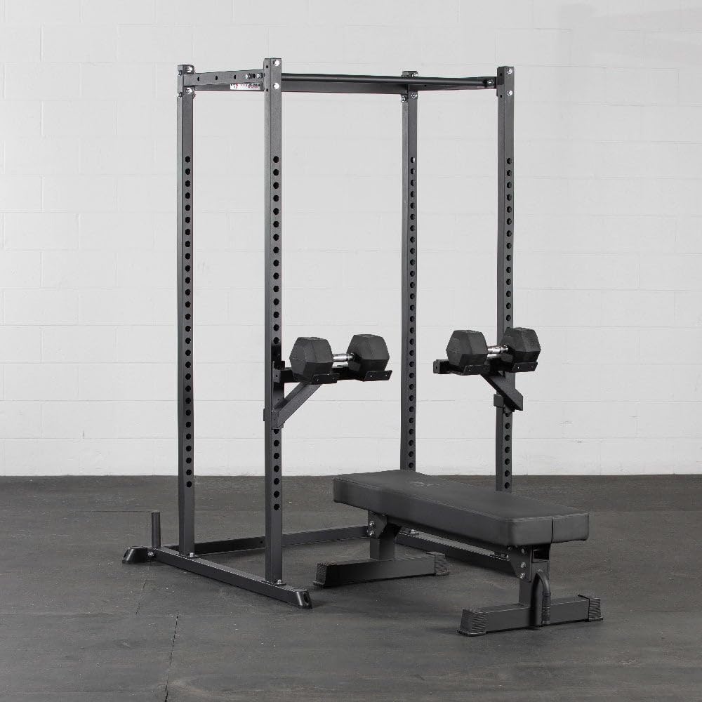 Titan Fitness T-2 Series Dumbbell Weight Bar Holders, 440 LB Capacity, J-Hook Style Mounting, Rack Mounted Weight Holders with Nylon Rubber Pad Liners