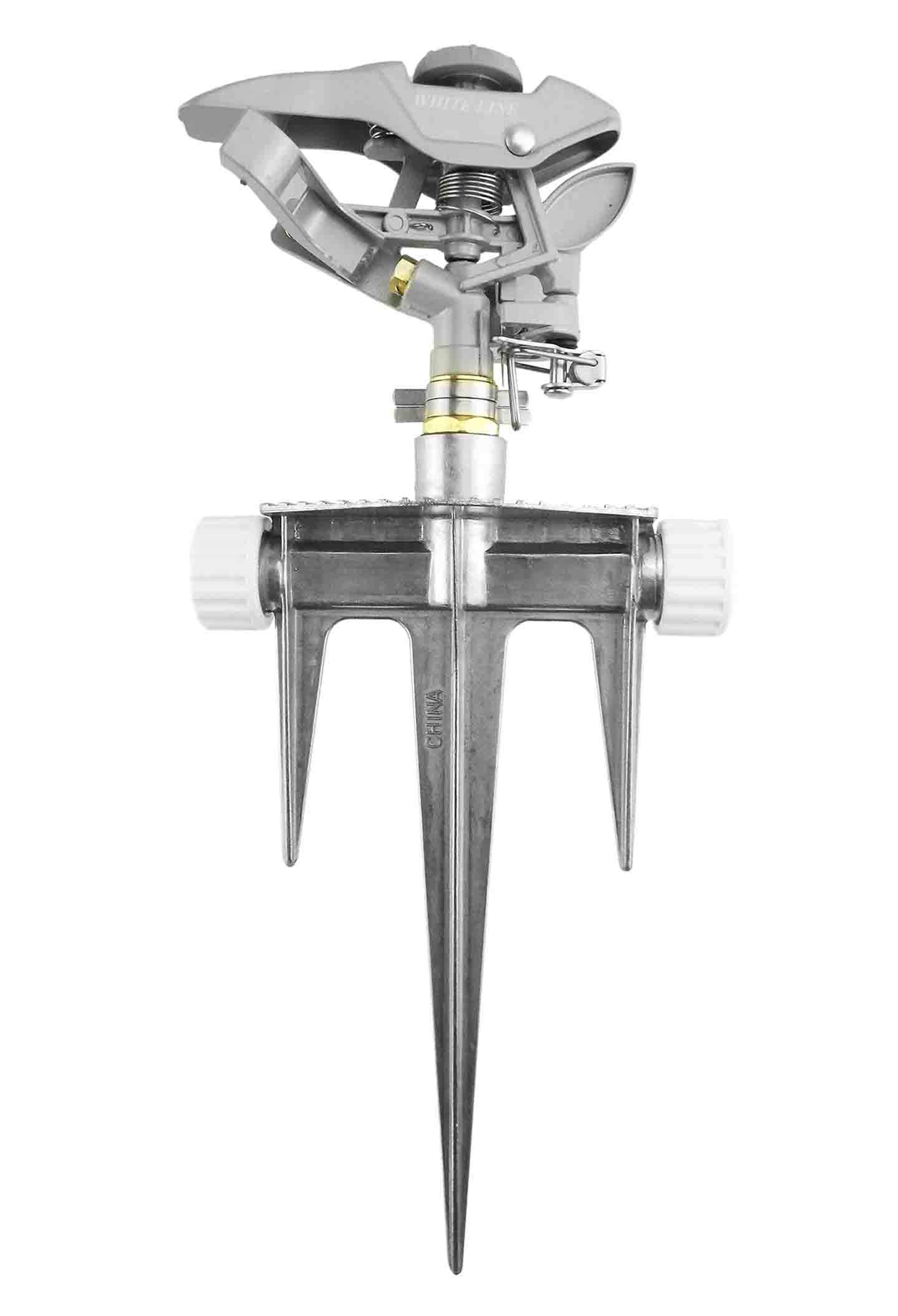 Triton pulsante/Impulse césped aspersor 16,6 M a 1,4 bar hasta 26,6 M a 5,2 bares, manta, Triple Spike para sujeción estable