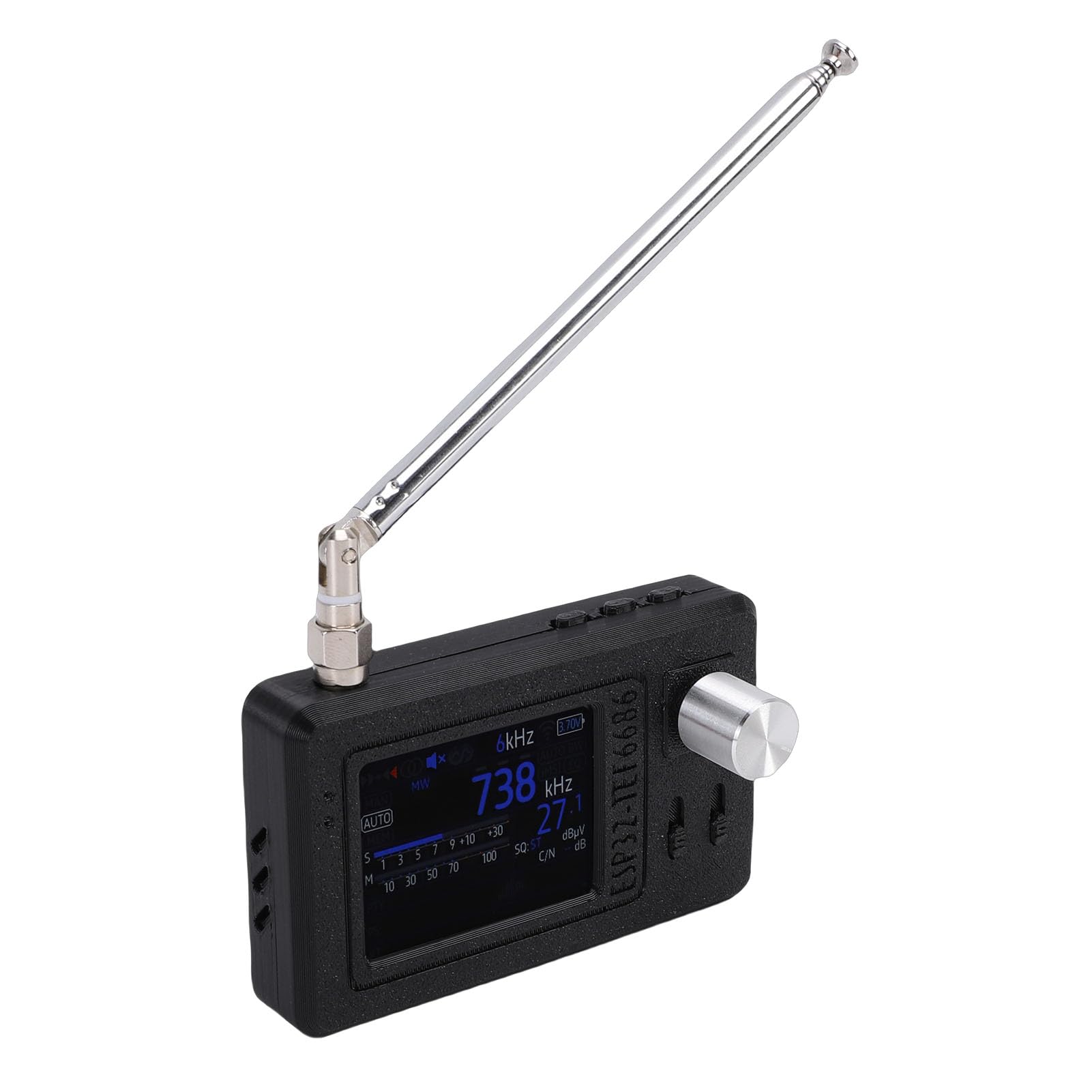 Eujgoov Radio Micro Portátil con Pantalla LCD IPS de 2.0in y Chip TEF6686 para Recepción FM LW MW SW