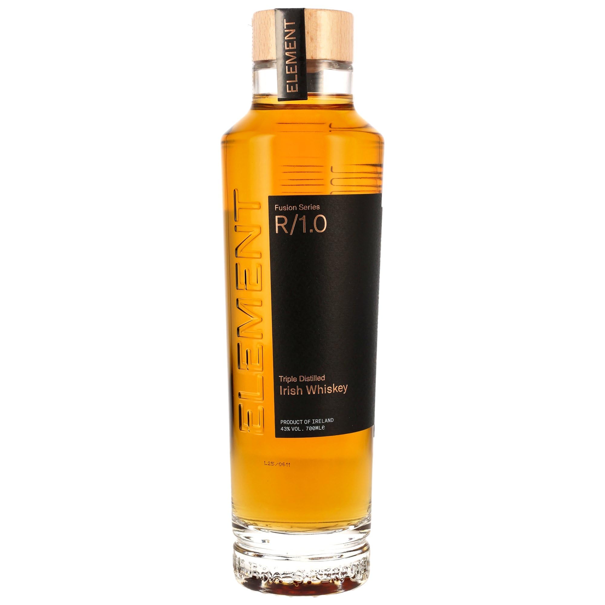 ELEMENT Fusion R/1.0 Irish Whiskey – moderner Blended Whiskey, 43% Vol., gereift in Bourbon-, Sherry- & Stout-Fässern