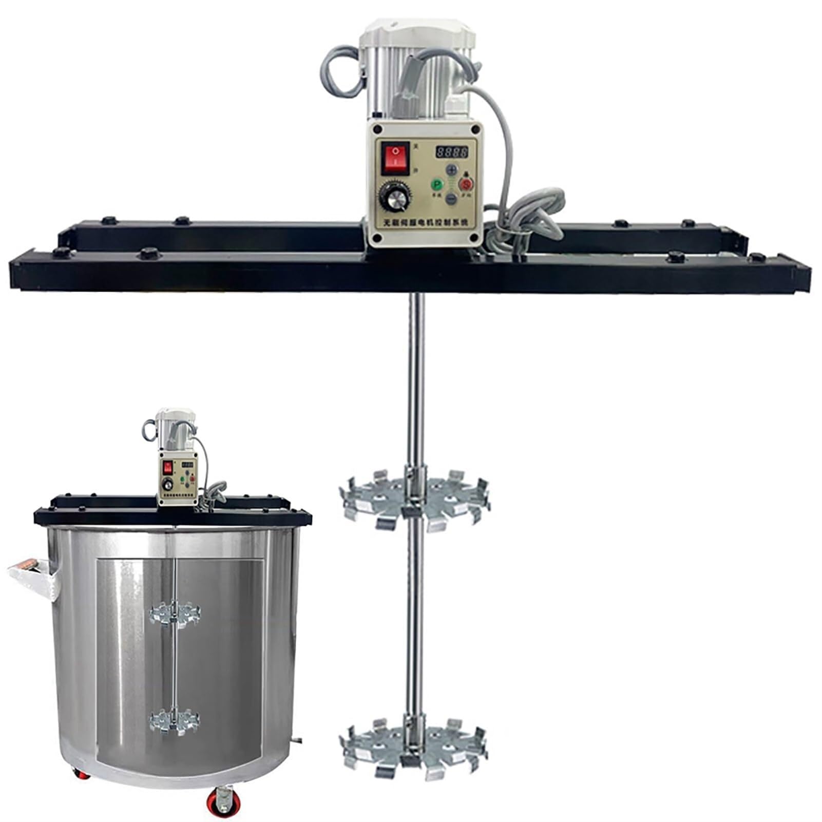 Miscelatore pneumatico for vernici, miscelatore elettrico for vernici, macchina for miscelazione ad alta coppia da 2100 W, agitatore for tamburo a barile commerciale con gancio di supporto