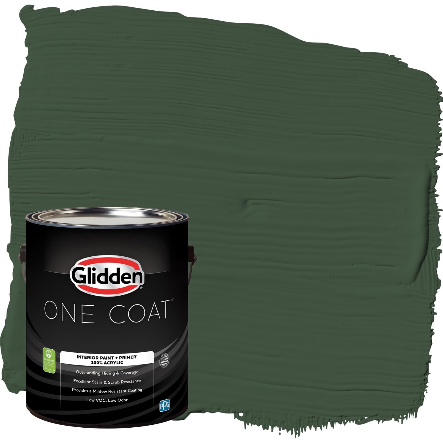 GliddenGlidden One Coat 1 gal. Pine Forest/Green Semi-Gloss Interior Paint with Primer