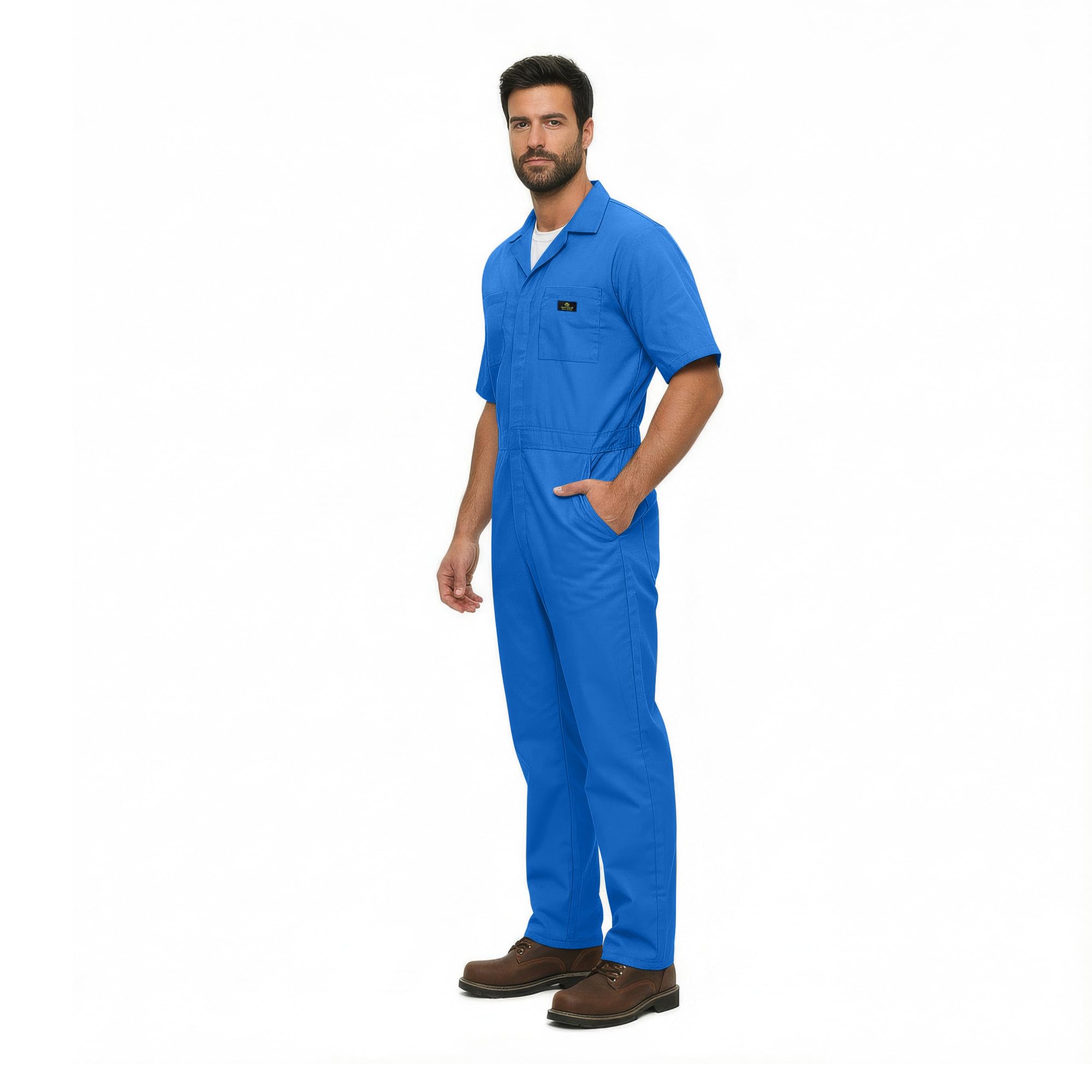 Amazon.com: Natural Uniforms Mens Short Sleeve Zip Up Coverall