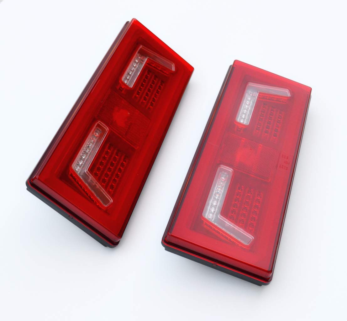 2 luci di posizione LED, sottili, 12/24V, per il telaio posteriore di camion rimorchio, furgoni, camper e autobus